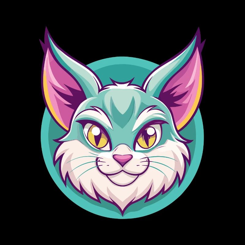 Pixie Bob Katze Rasse Cartoon Kawaii Tier Haustier