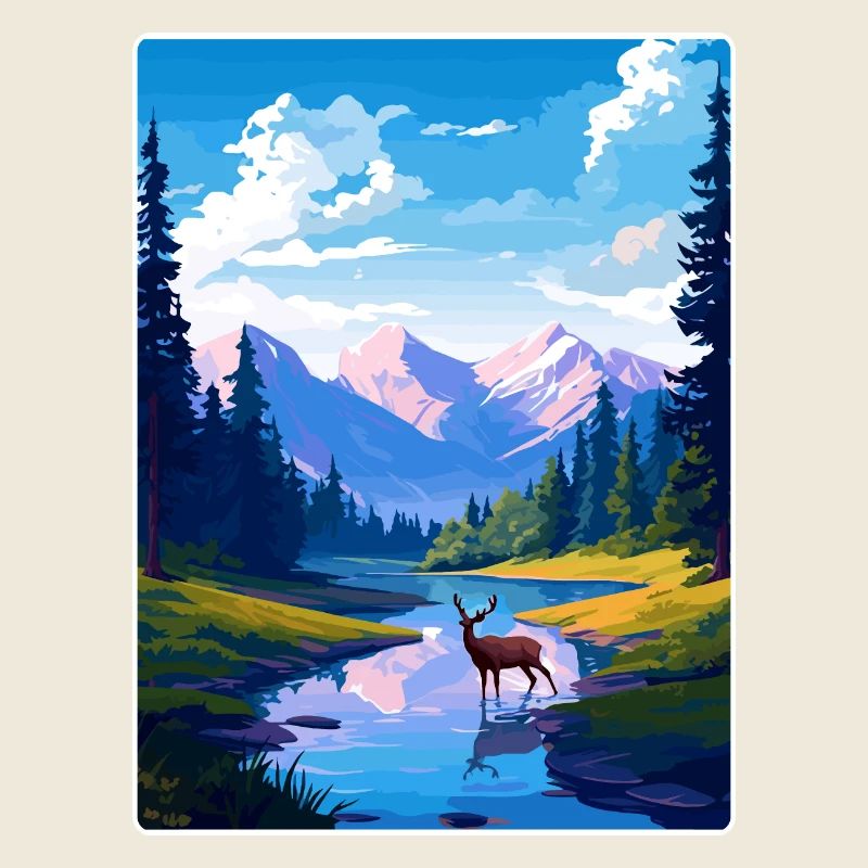 Parc national Banff Canada Affiche de voyage souvenir