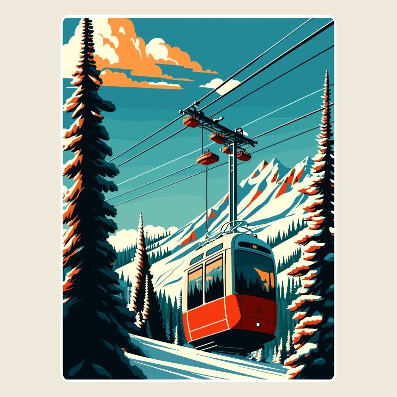 Sun Valley Ski Ski Voyage Affiche Souvenir WPA