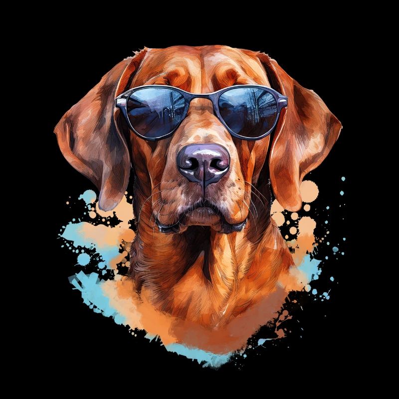 Magyar Viszla avec lunettes de soleil