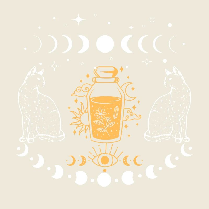 Moonlit Cat Alchemy Bottle