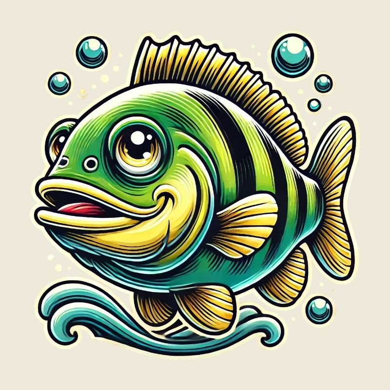 Barsch Flussbarsch Design