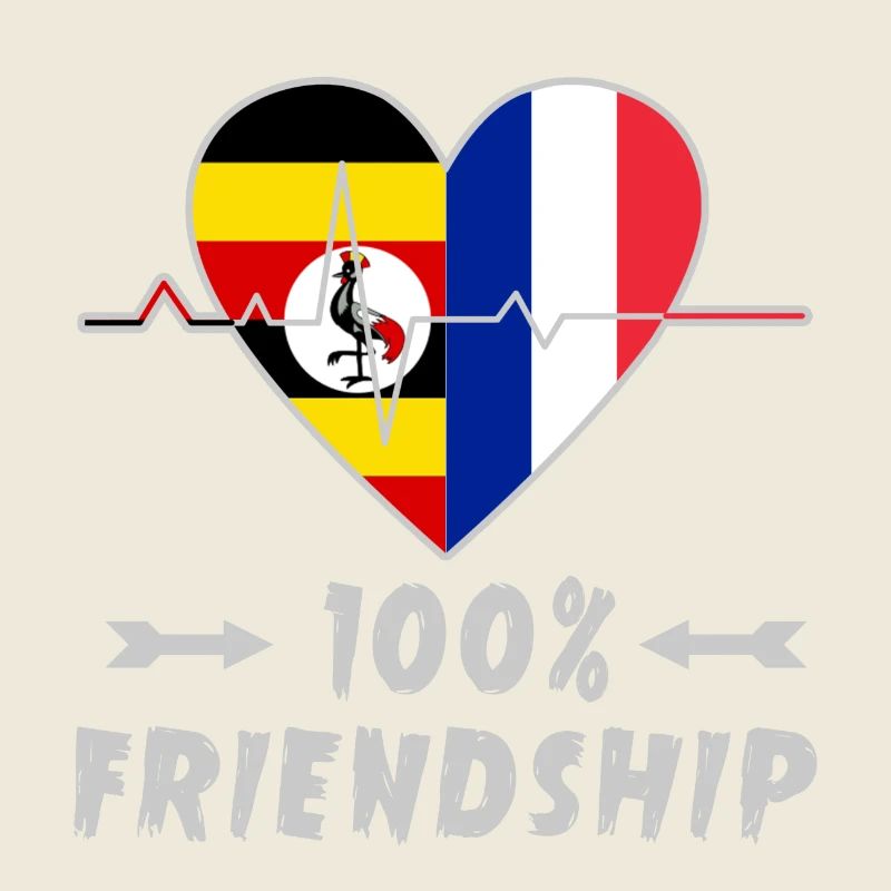 Uganda und Frankreich 100% Freundschaft