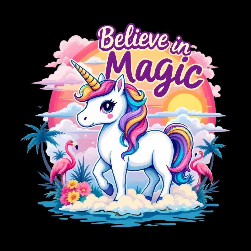 Glaube an Magic Unicorn Fantasy Adventure