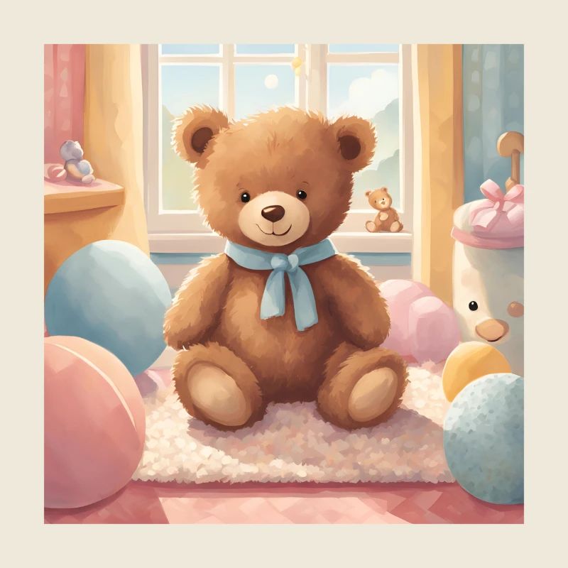 poster nounours, bébé, enfant, nourrisson