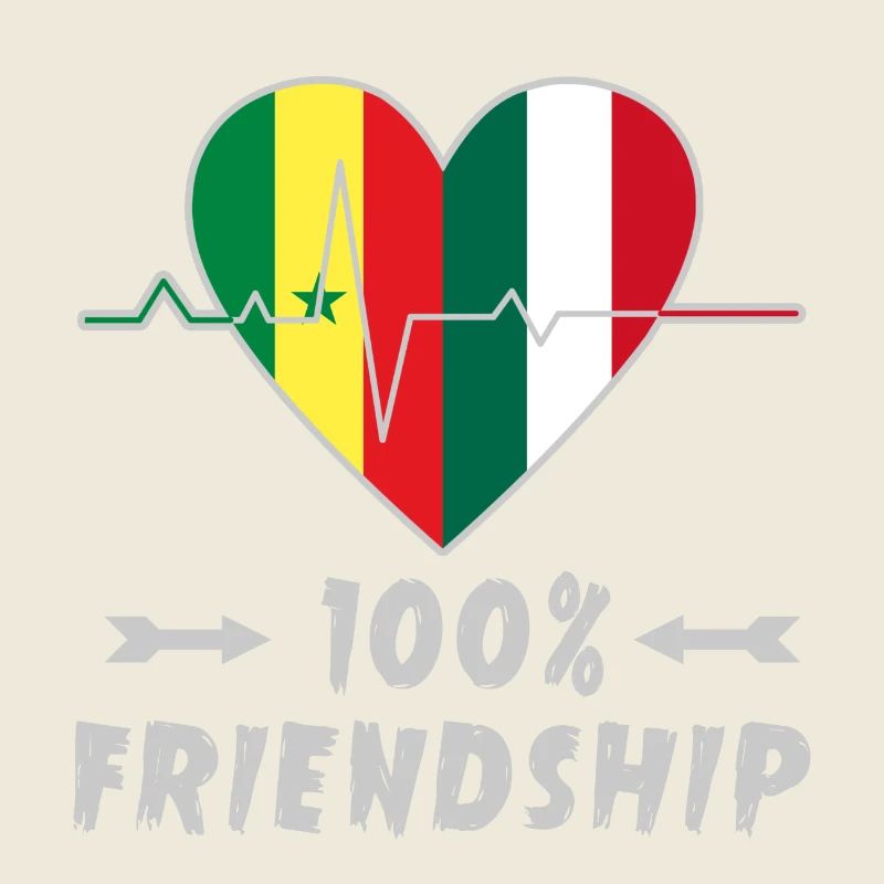 Senegal und Italien 100% Freundschaft