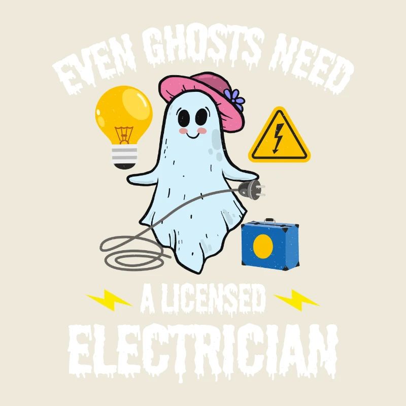 Électricien agréé Halloween Ghost Drôle