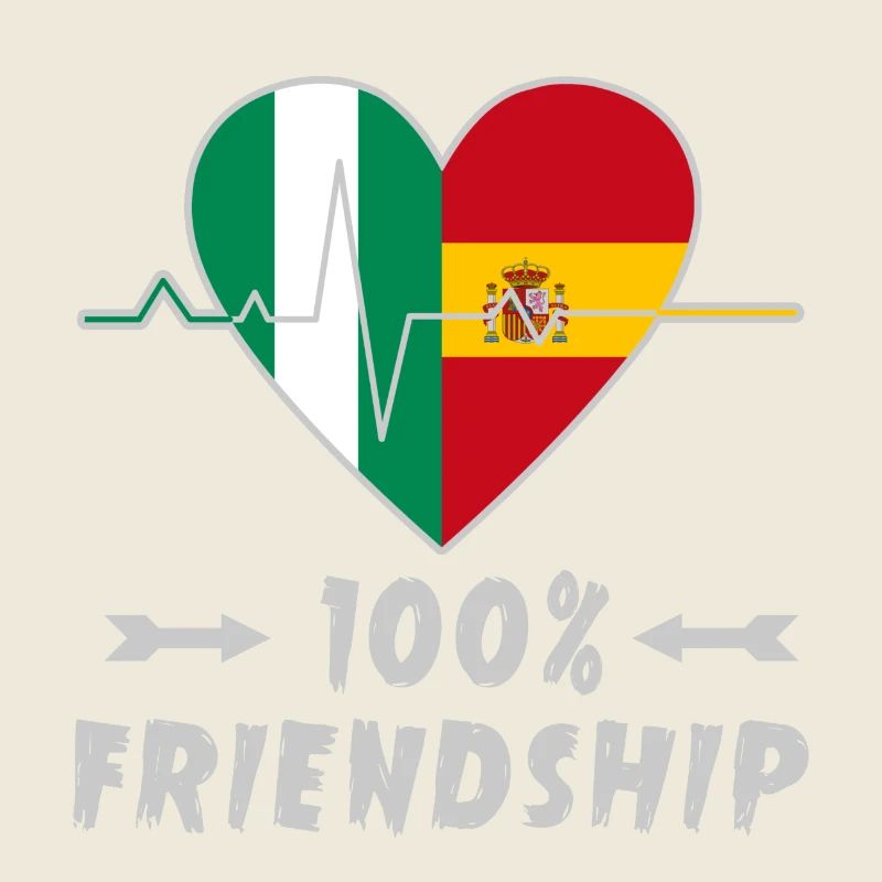 Nigeria und Spanien 100% Freundschaft
