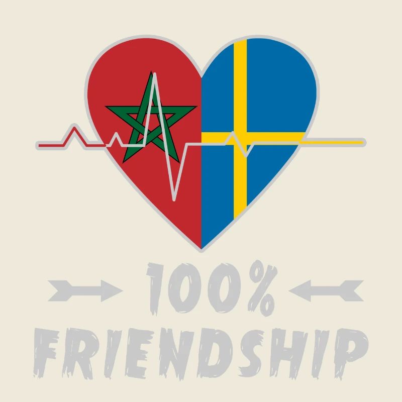 Marokko und Schweden 100% Freundschaft