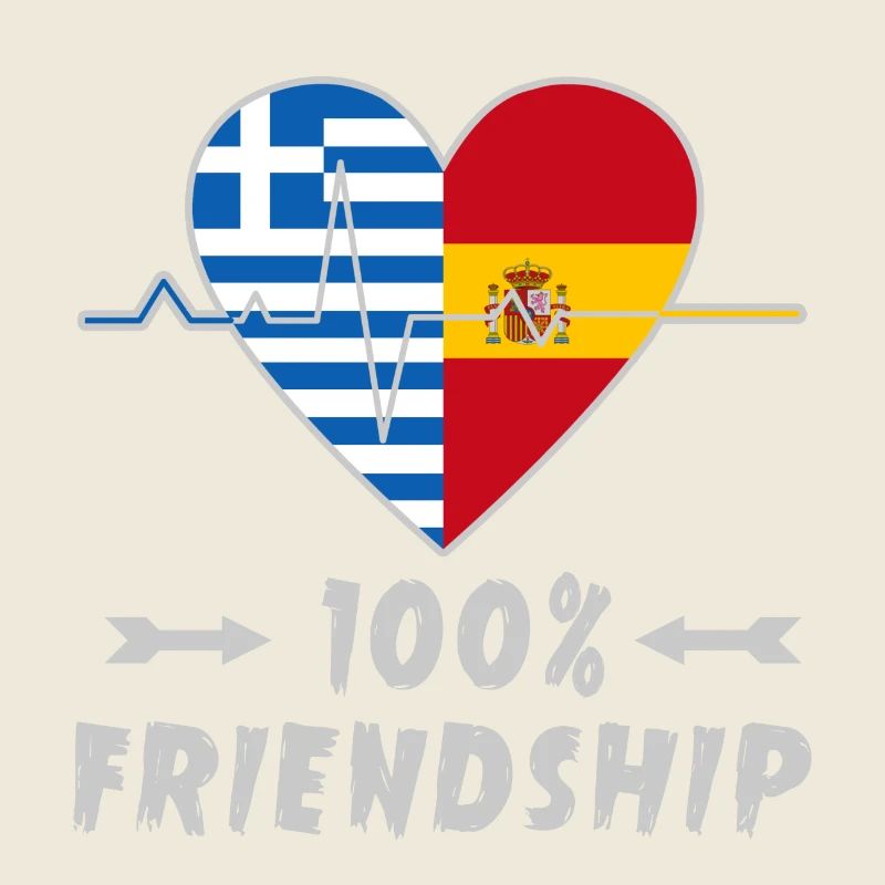 Griechenland und Spanien 100% Freundschaft