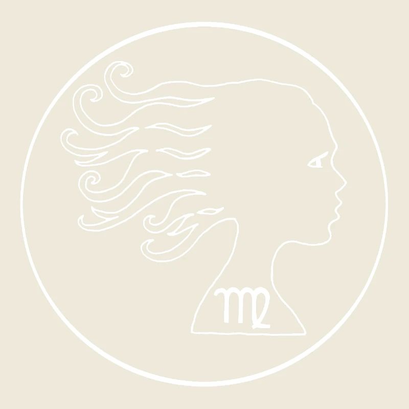 Signe du zodiaque de la vierge (blanc)