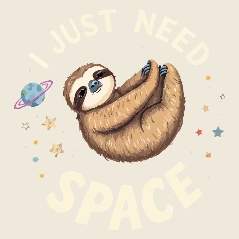 paresseux dans l’espace dessin animé