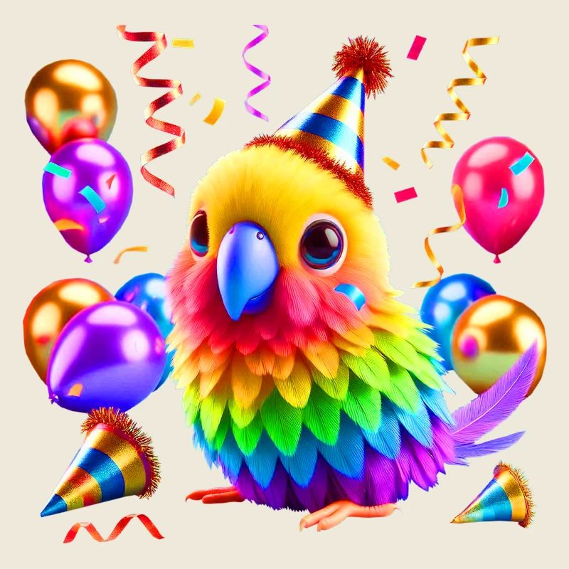 Perroquet de fête coloré
