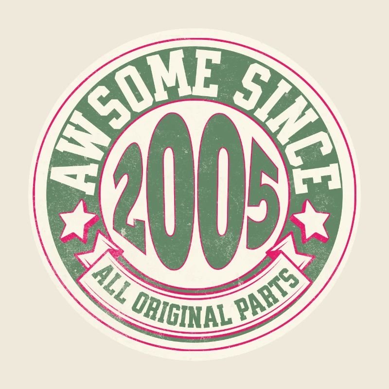 Logo vintage 2005 origine authentique