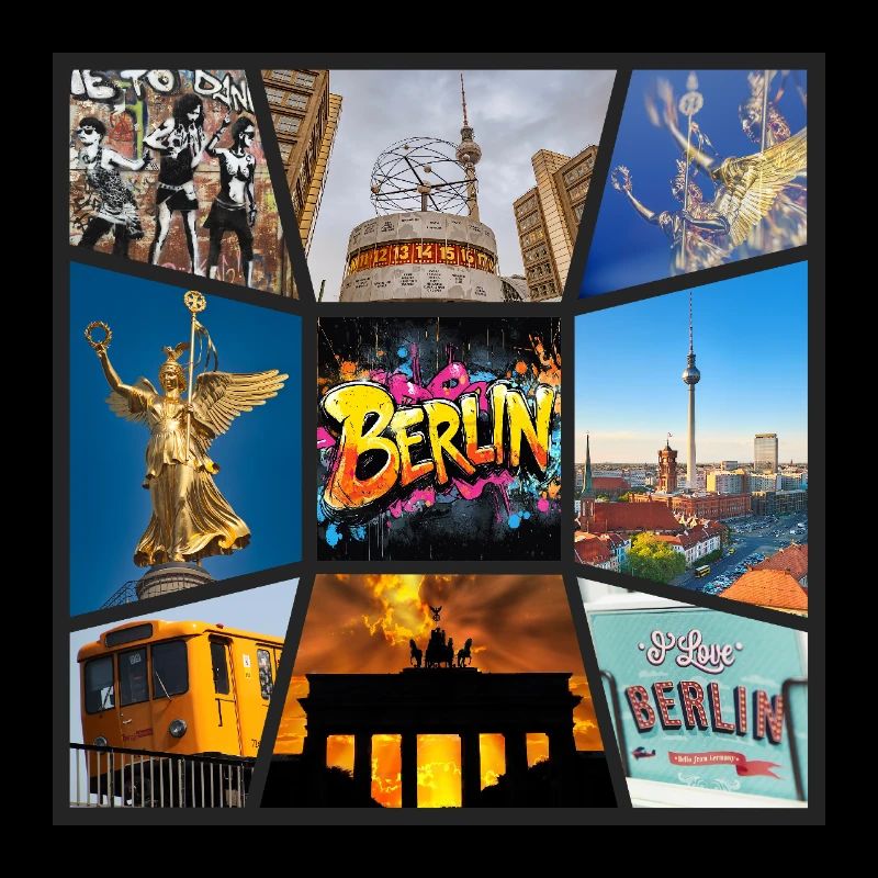 Berlin Skyline City Germany Collage Graffiti