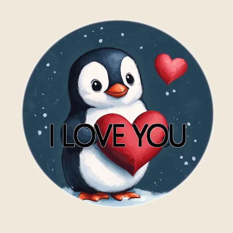 I LOVE YOU PINGUIN