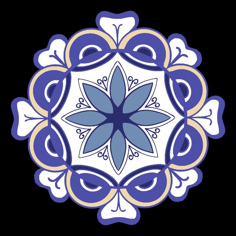 orientalisches Muster Marokko blautöne