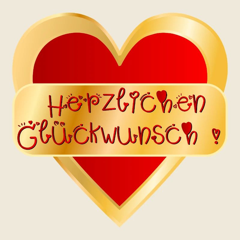 HERZ HERZLICHEN GLÜCKWUNSCH