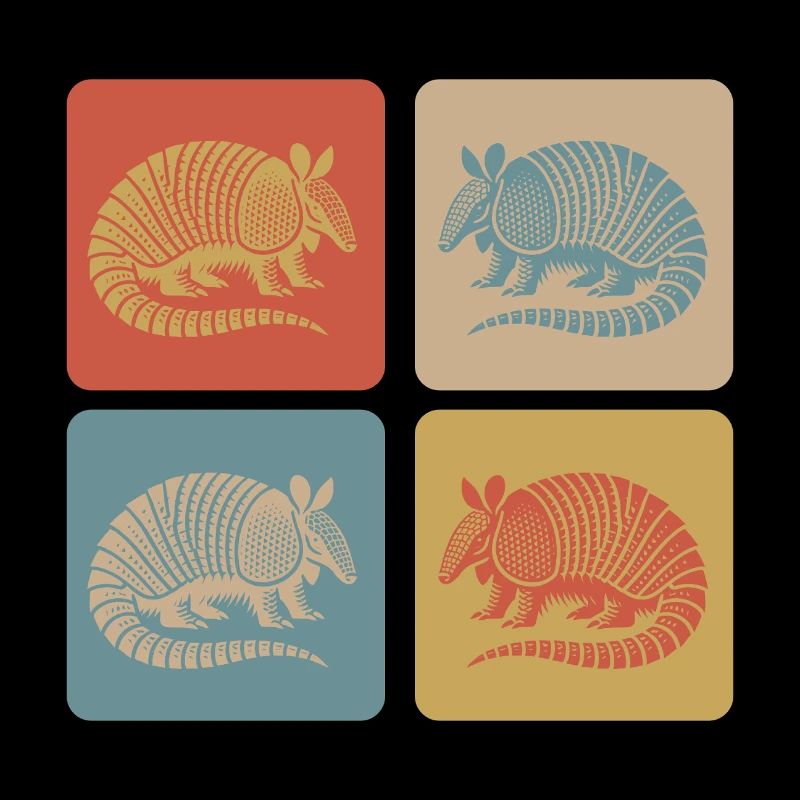 Vintage Gürteltier Armadillo Pop-Art