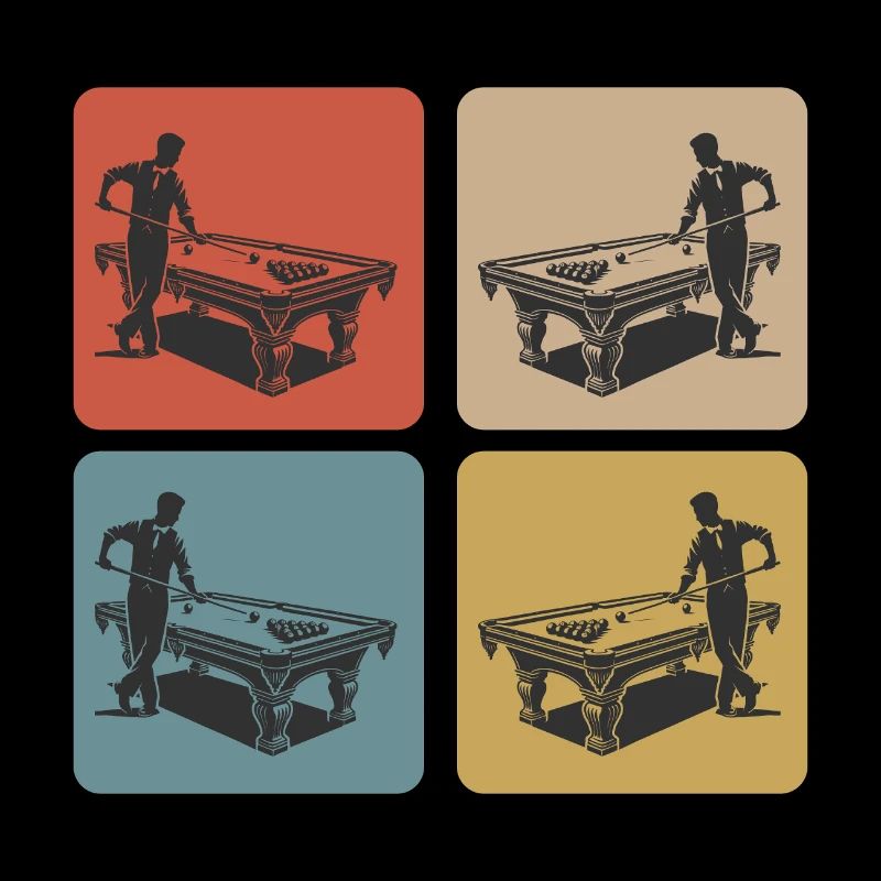 Joueur de billard vintage