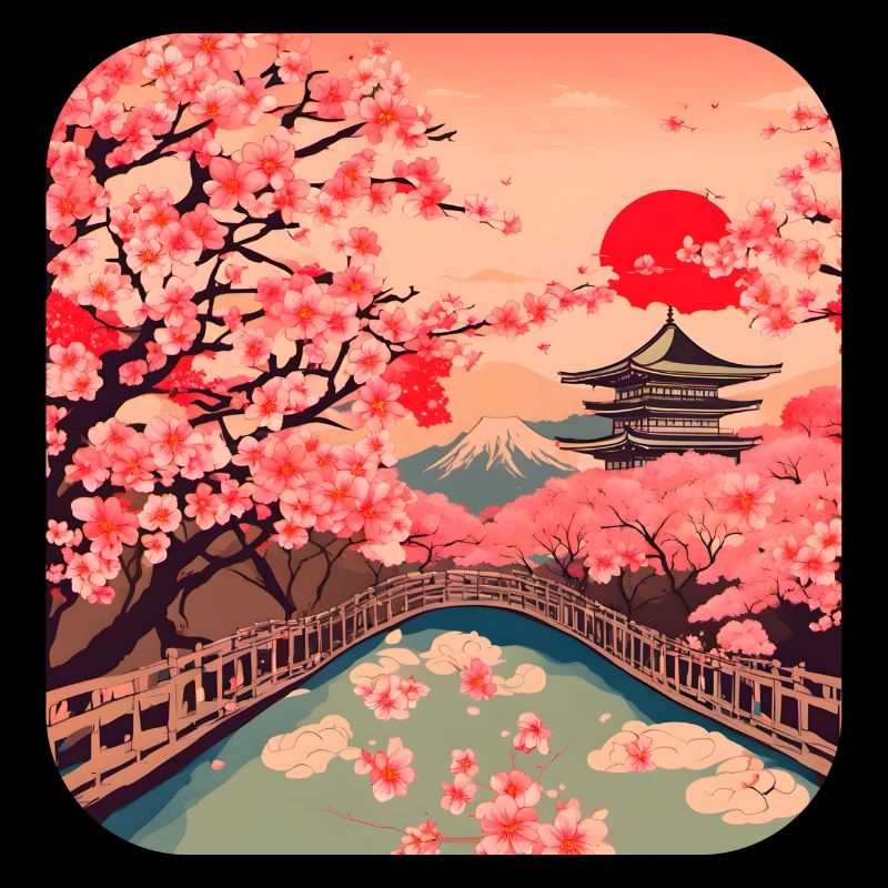 Visite du monde des cerisiers en fleurs du temple de Tokyo