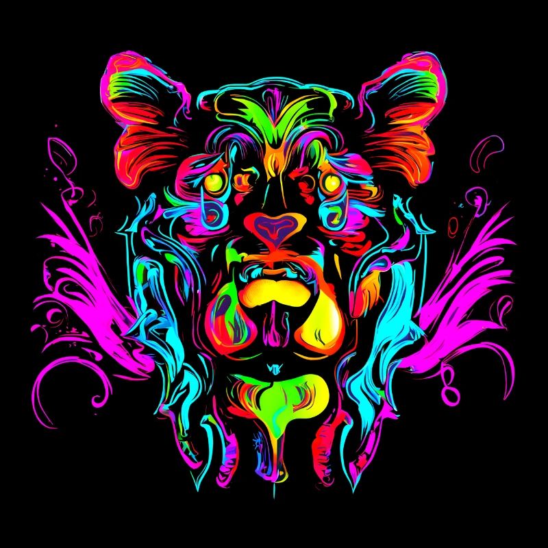 Neon Cyberglow UV Abstrakt Style