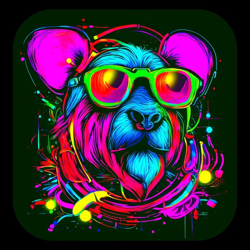 Neon Style Bär Leuchtreklame Glow