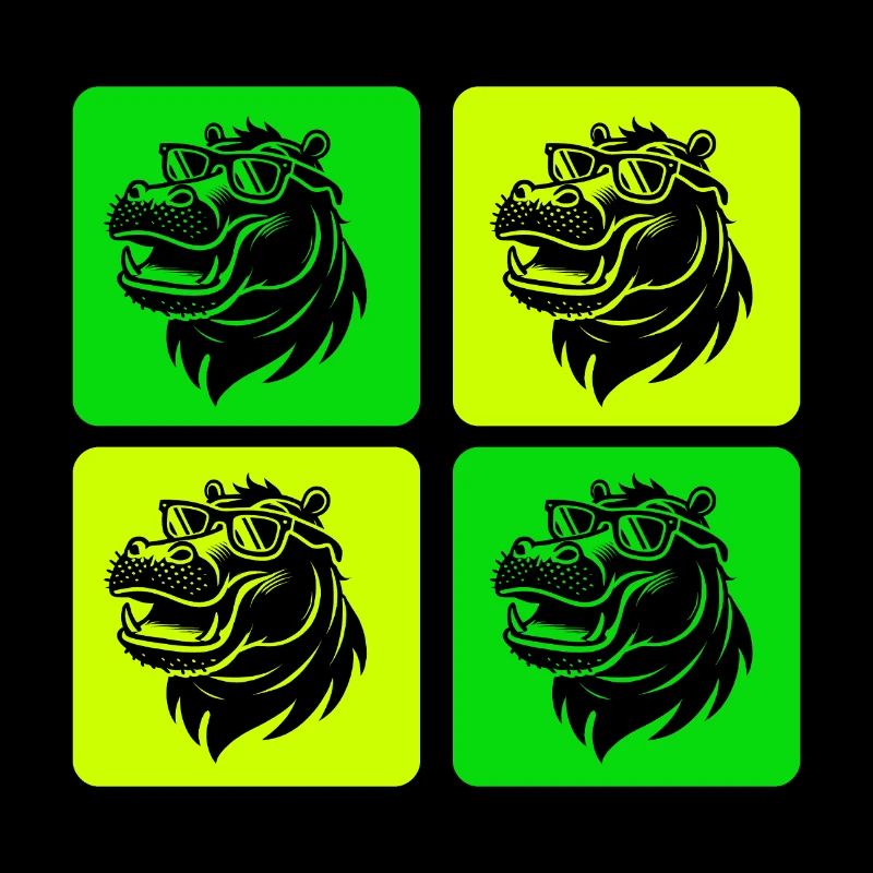 Hippo mit Sonnenbrille