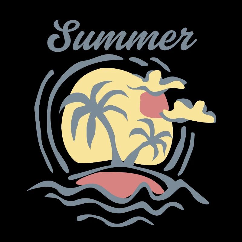 Tropical Summer Sunset Landscape