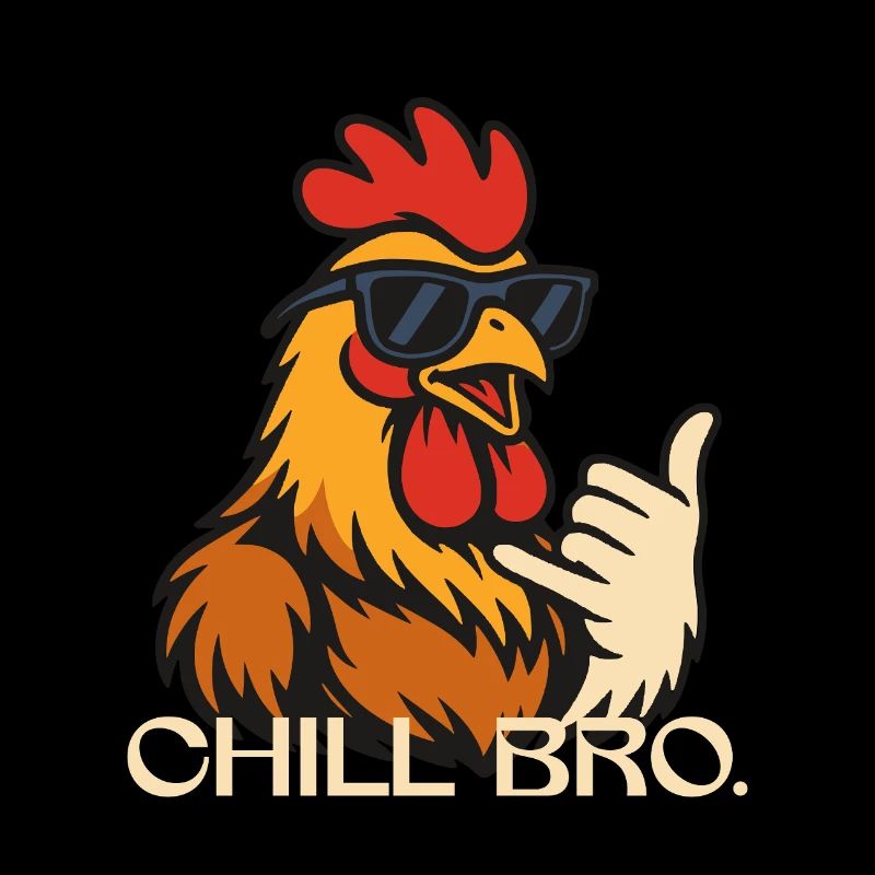 CHILL BRO. - Colles Huhn mit Sonnenbrille