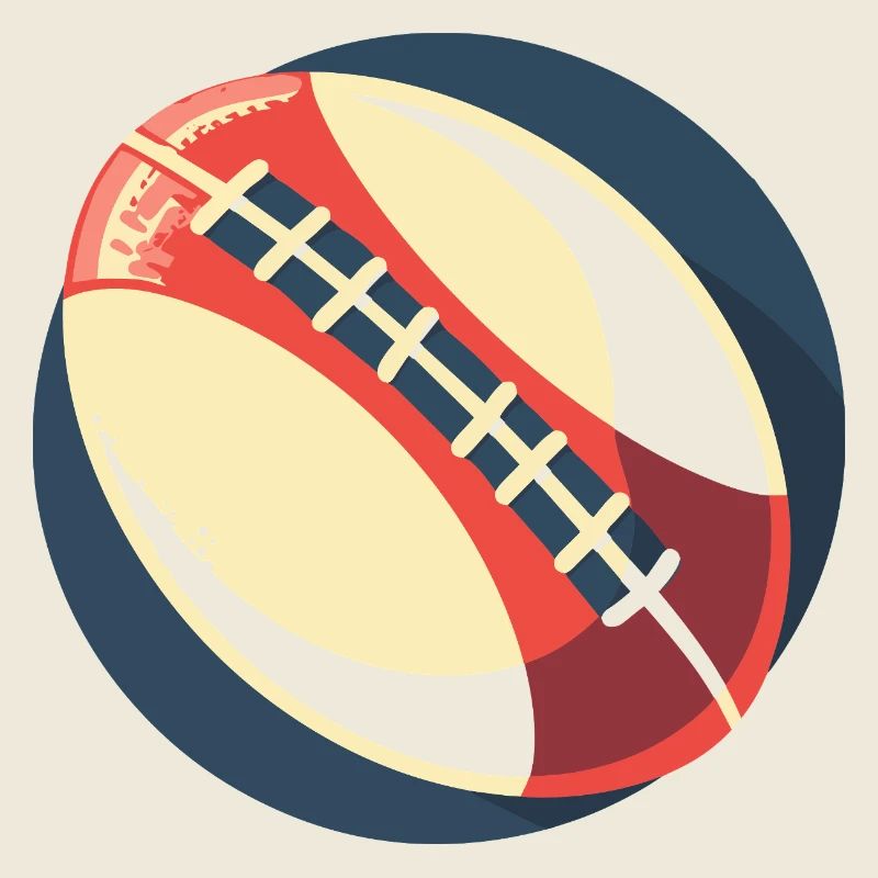Graphique du ballon de rugby