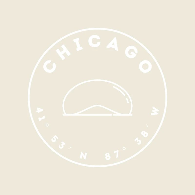 Chicago with "The Bean" and coordinates