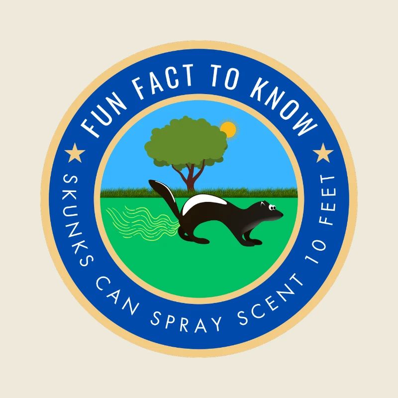 Skunks can spray scent 10 feet