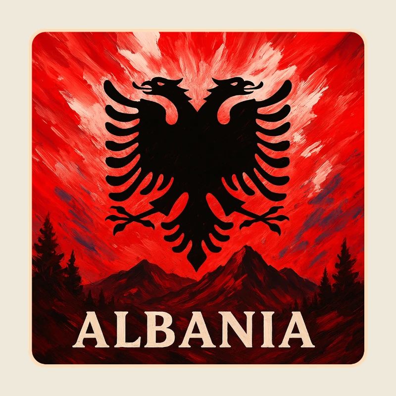 Albanien Doppeladler Design