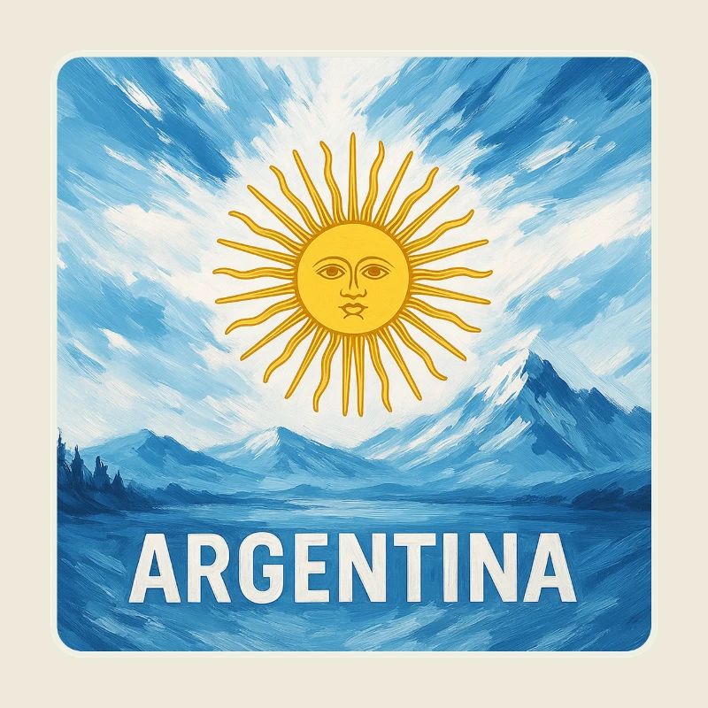 Argentinien Nationalfarben Design