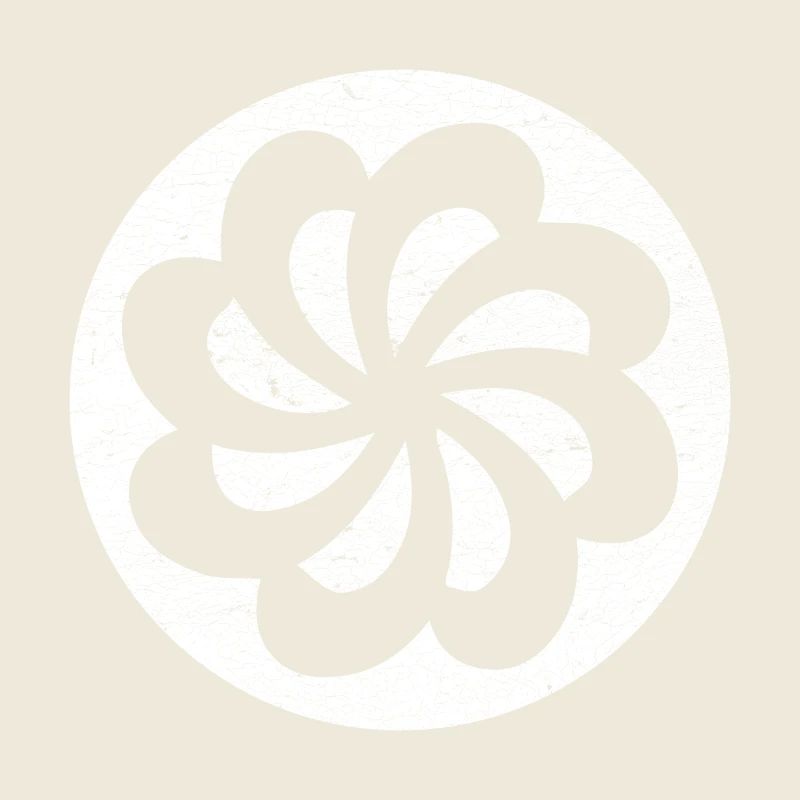 Spirale d'éternité arménienne dans un cercle blanc