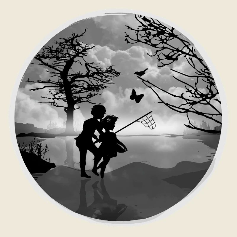 Schmetterlingsfänger am See – nostalgisch schön