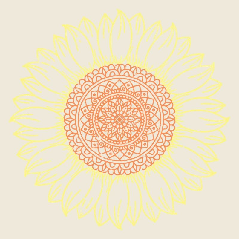 Conception complexe de mandala tournesol