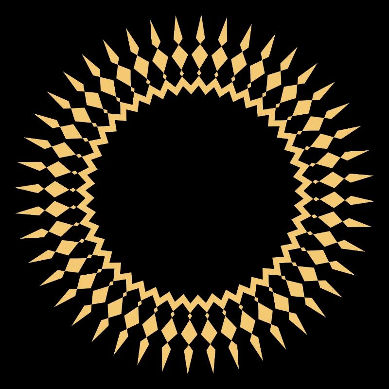 Strahlender Sonnenrahmen geometrisch