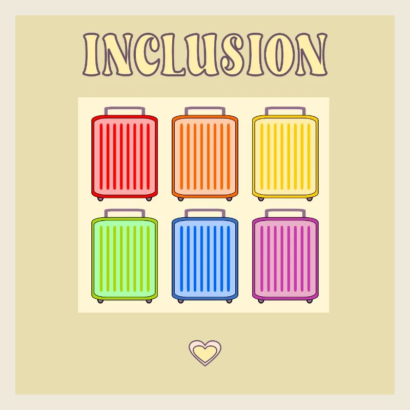 Inklusion Diversit Pride Fiert Koffer