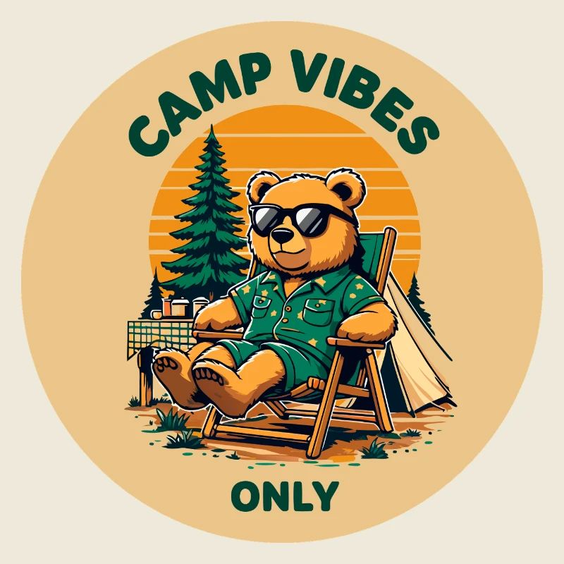 Camp Vibes Bär Camping Logo