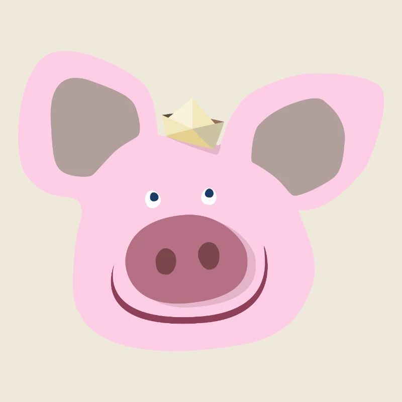 Schwein Meer Papierboot Kinder Kopf Bauernhof cool