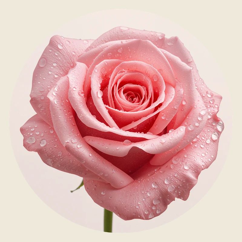Zarte Rosenblüte mit Wasserdrops