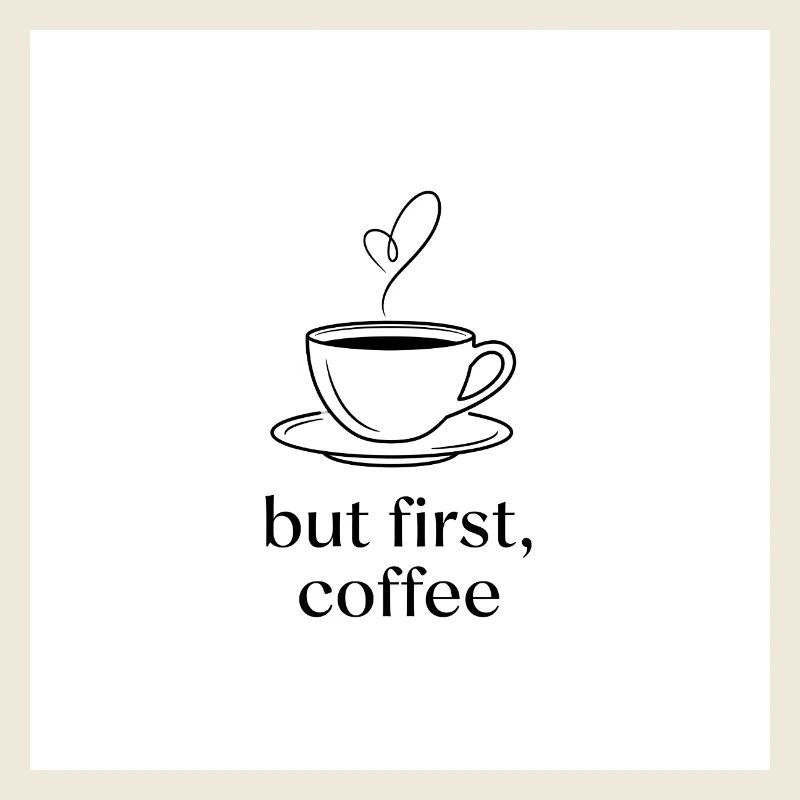 Minimalistischer Kaffee mit Herz