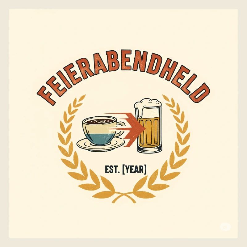 After-Work Hero Coffee Mug & Beer Glass Design