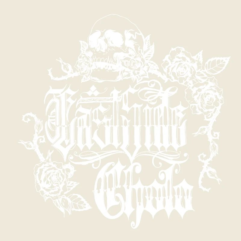 Skull Rose Gothic Design