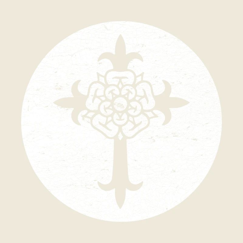 Mittelalterliches Blumenkreuz Design