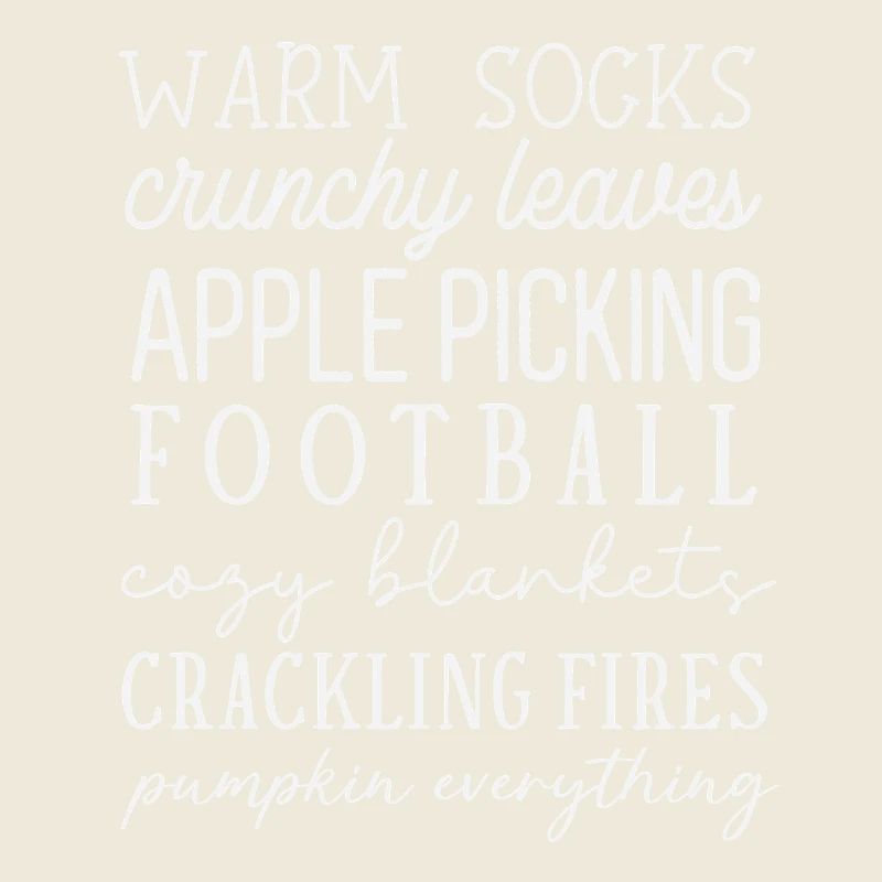 Autumn Reading Desire Text Design for Clothes