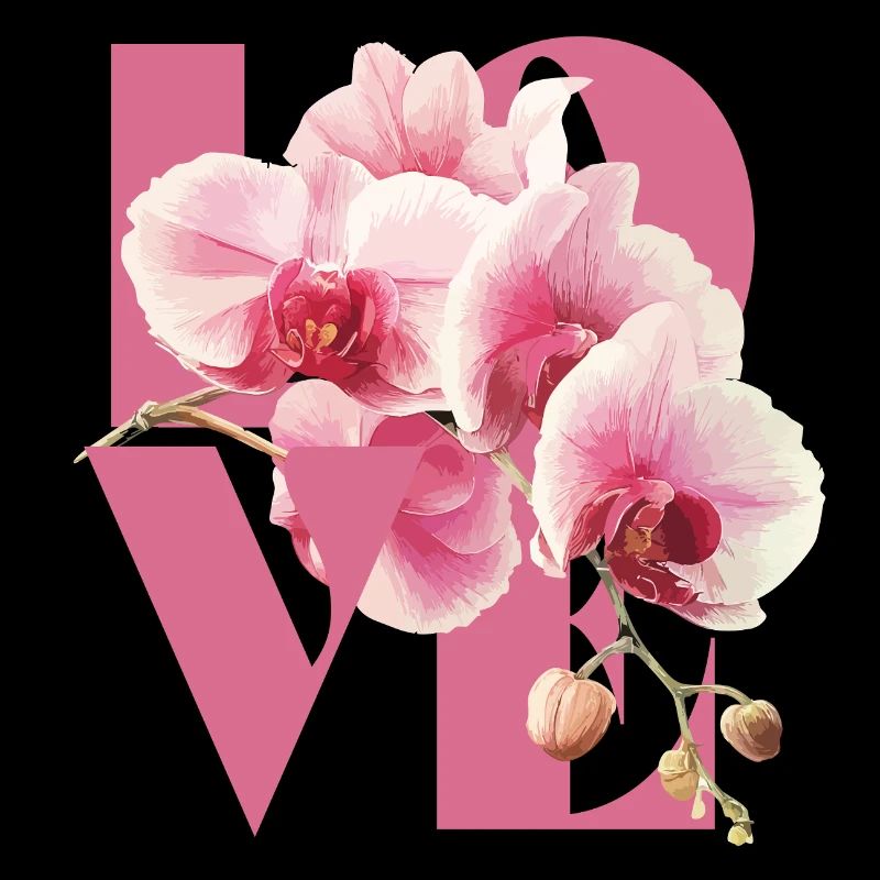 Design floral élégant orchidée