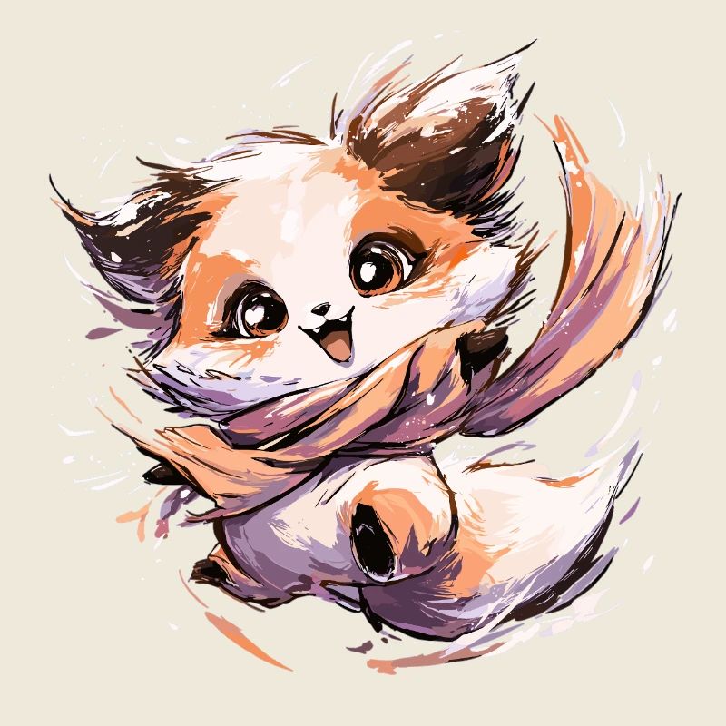 Renard avec écharpe | Renard dansant